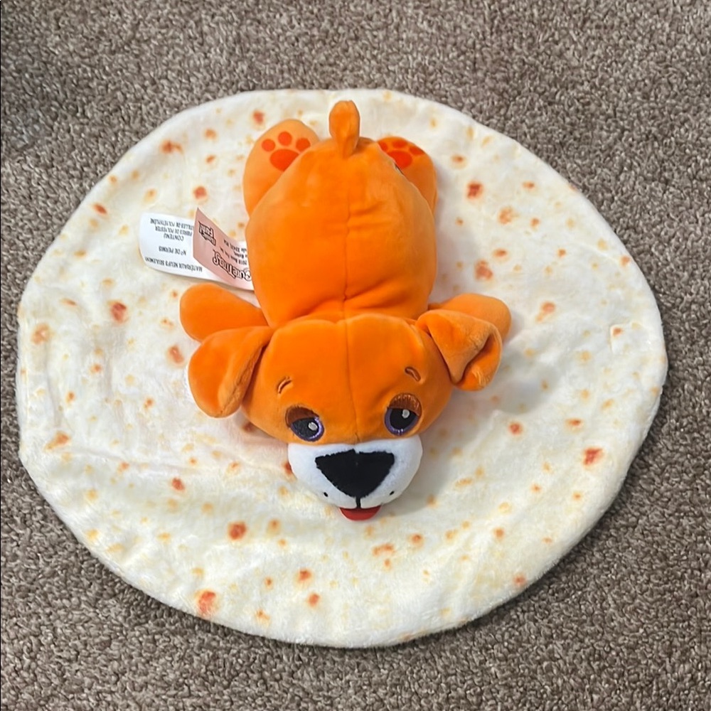 Cutetitos Orange Puppy Dog Plush Stuffed Animal Toy